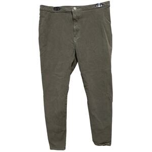 Levis Runaround Super Skinny Pants Women XL Olive Green Stretch Minimalist